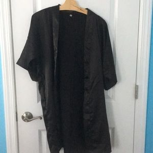 Silky Boxer Robe with Pockets